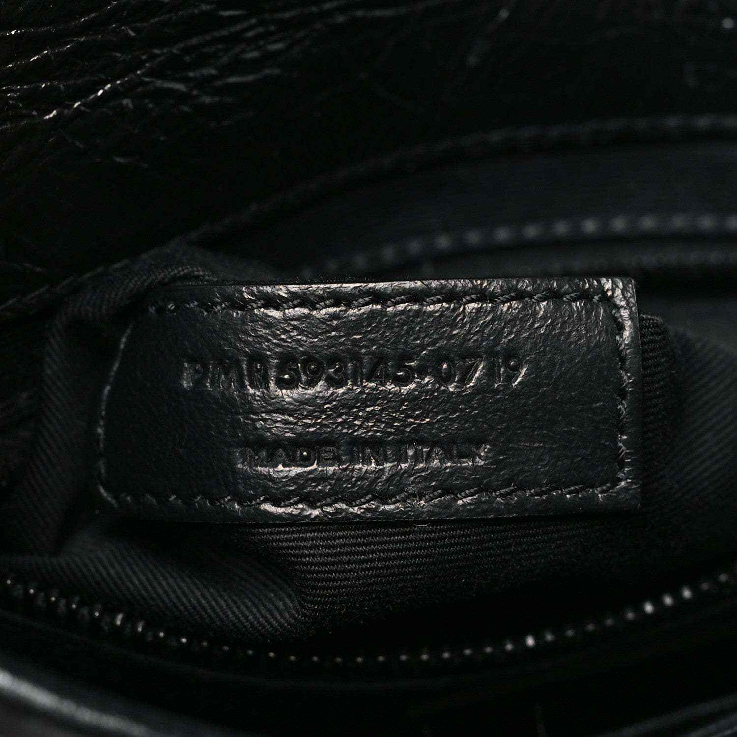 Saint Laurent Crinkled Calfskin Matelasse Monogram Niki Chain Wallet Black 7 of 11