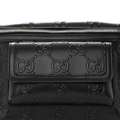 Gucci Calfskin GG Tennis Embossed Pocket Belt Bag Black 9 of 11