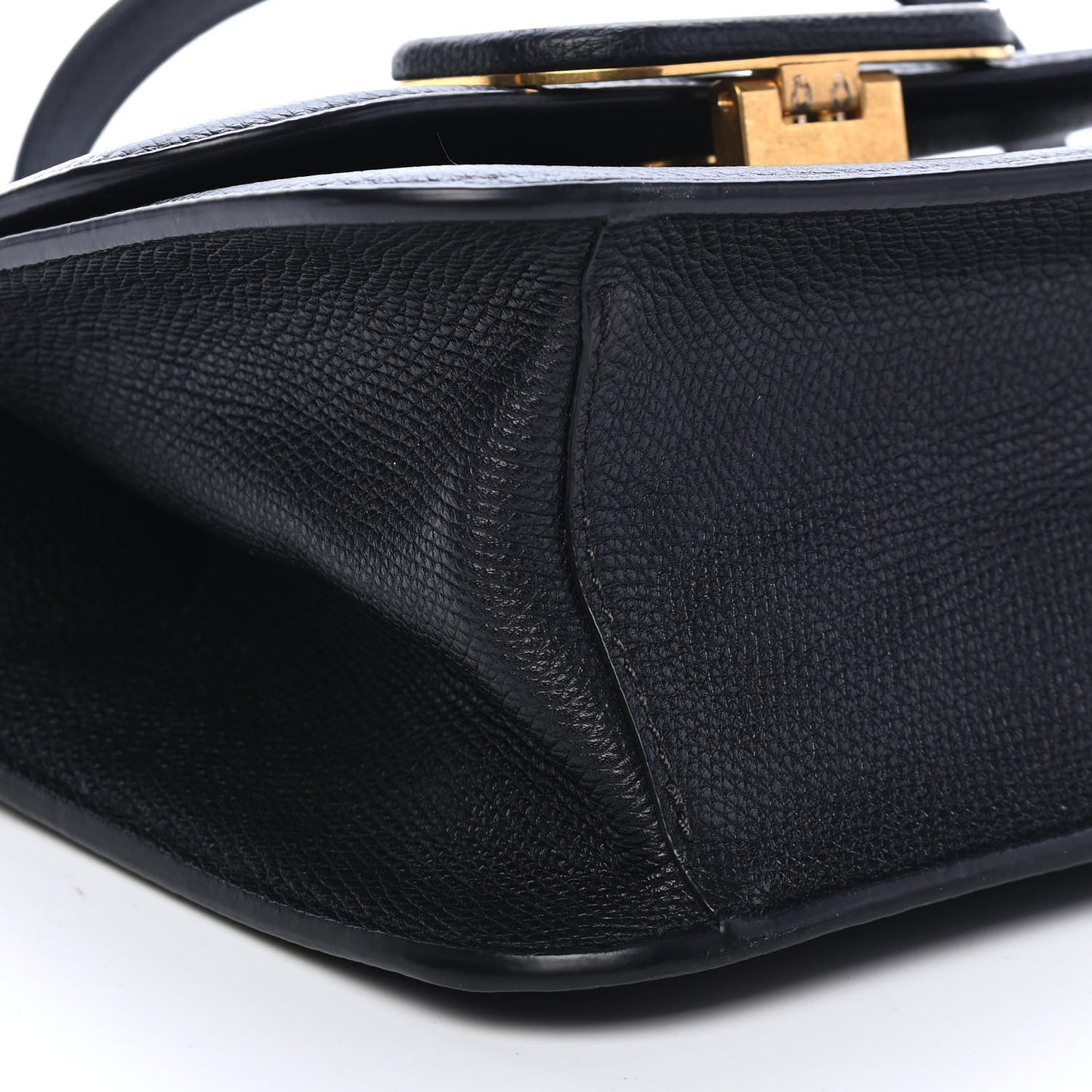 Grainy Calfskin Small VSling Shoulder Bag Black