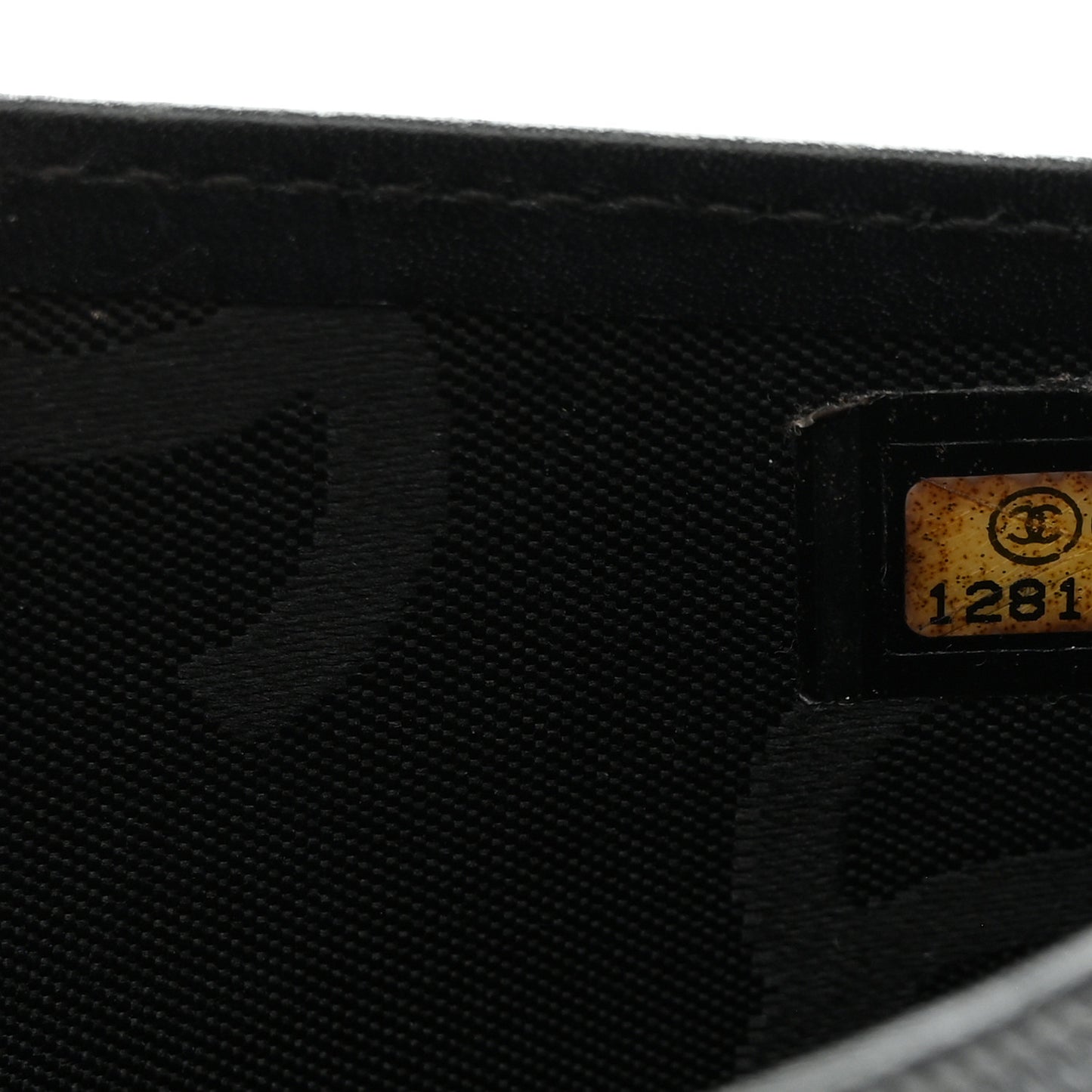 Calfskin Quilted Cambon Yen Wallet Black