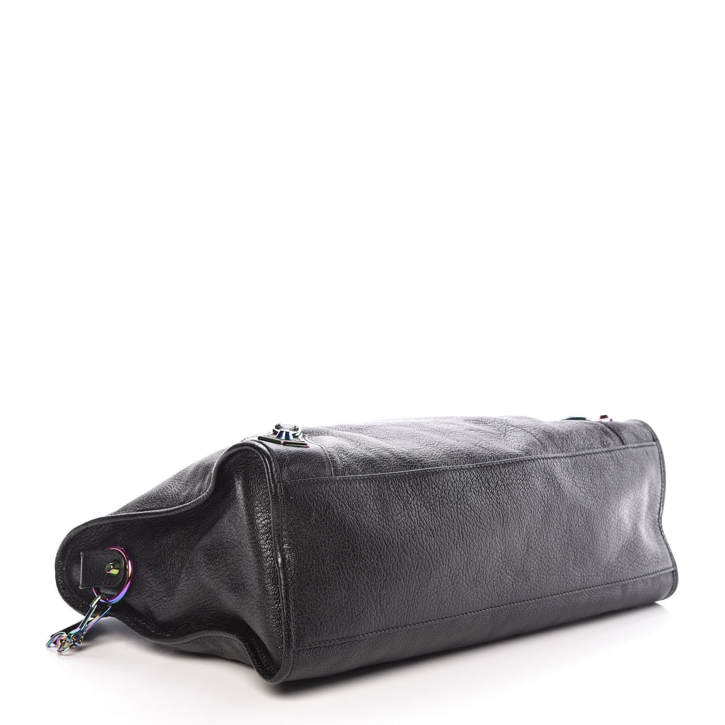 Chevre Iridescent Metallic Edge Hardware City Black