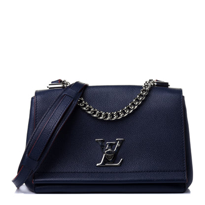 Louis Vuitton Calfskin Lockme II Chain Bag BB Marine Rouge 1 of 5