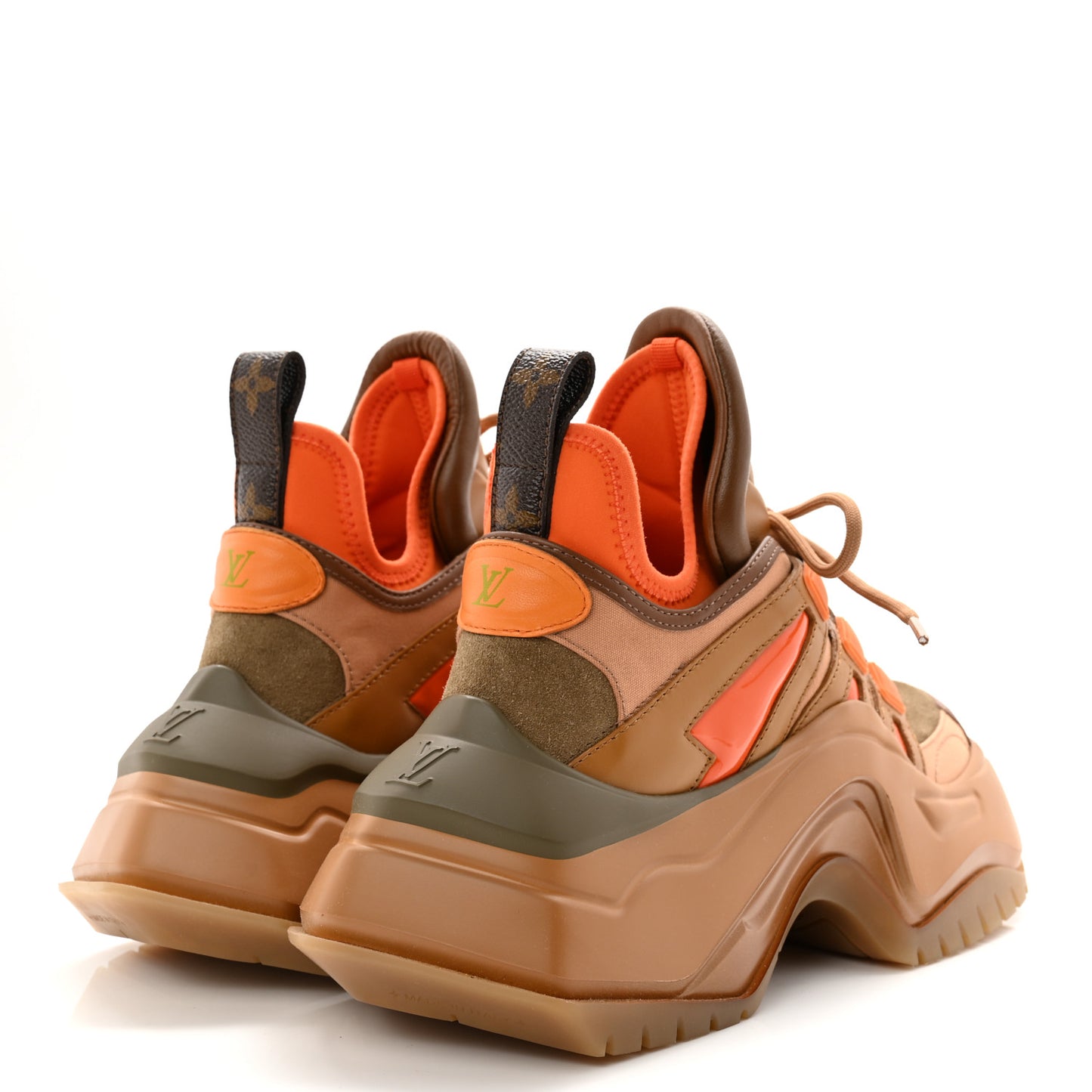 Calfskin Suede LV Archlight 2.0 Platform Sneakers 35.5 Caramel