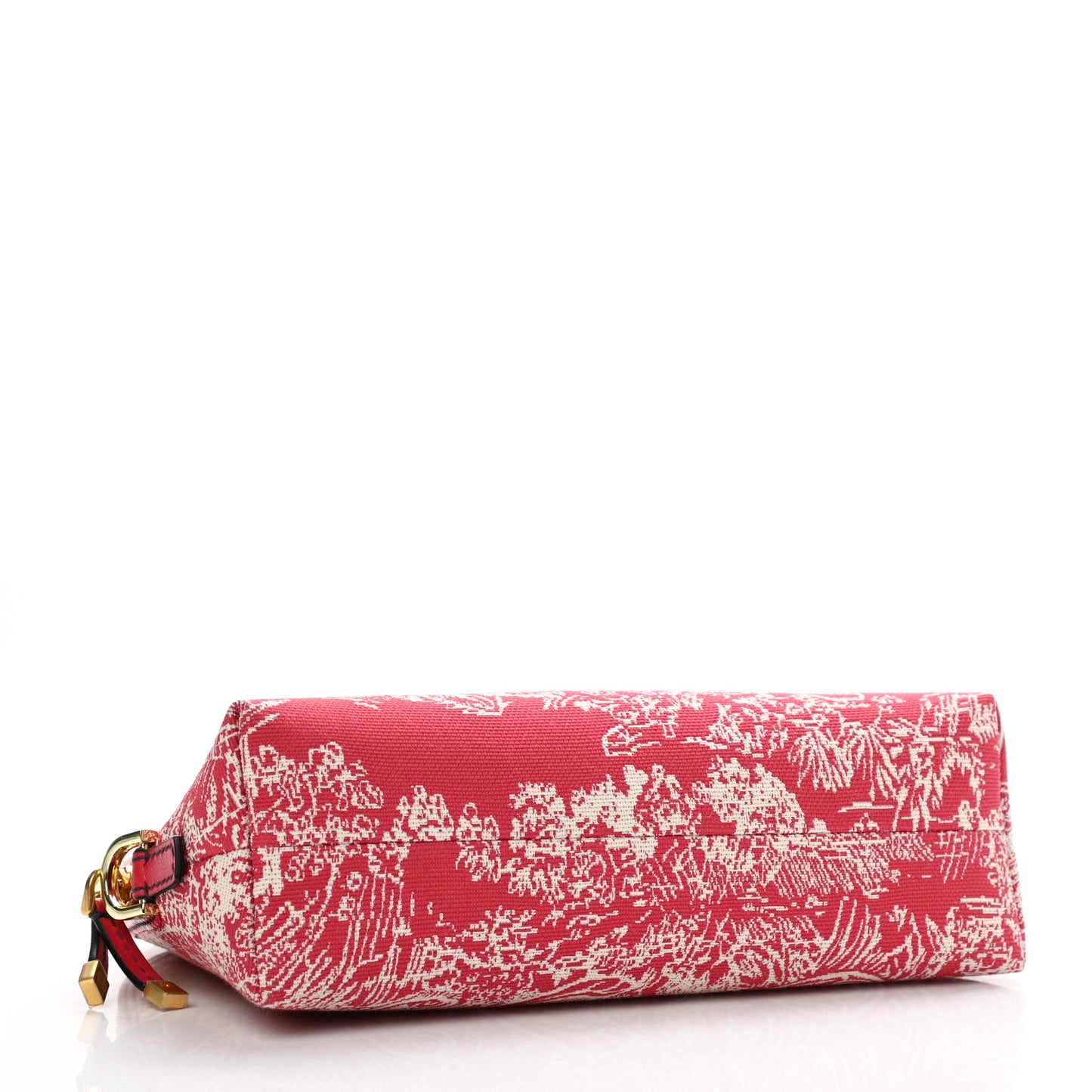 Embroidered Toile De Jouy 30 Montaigne Cosmetic Pouch Red