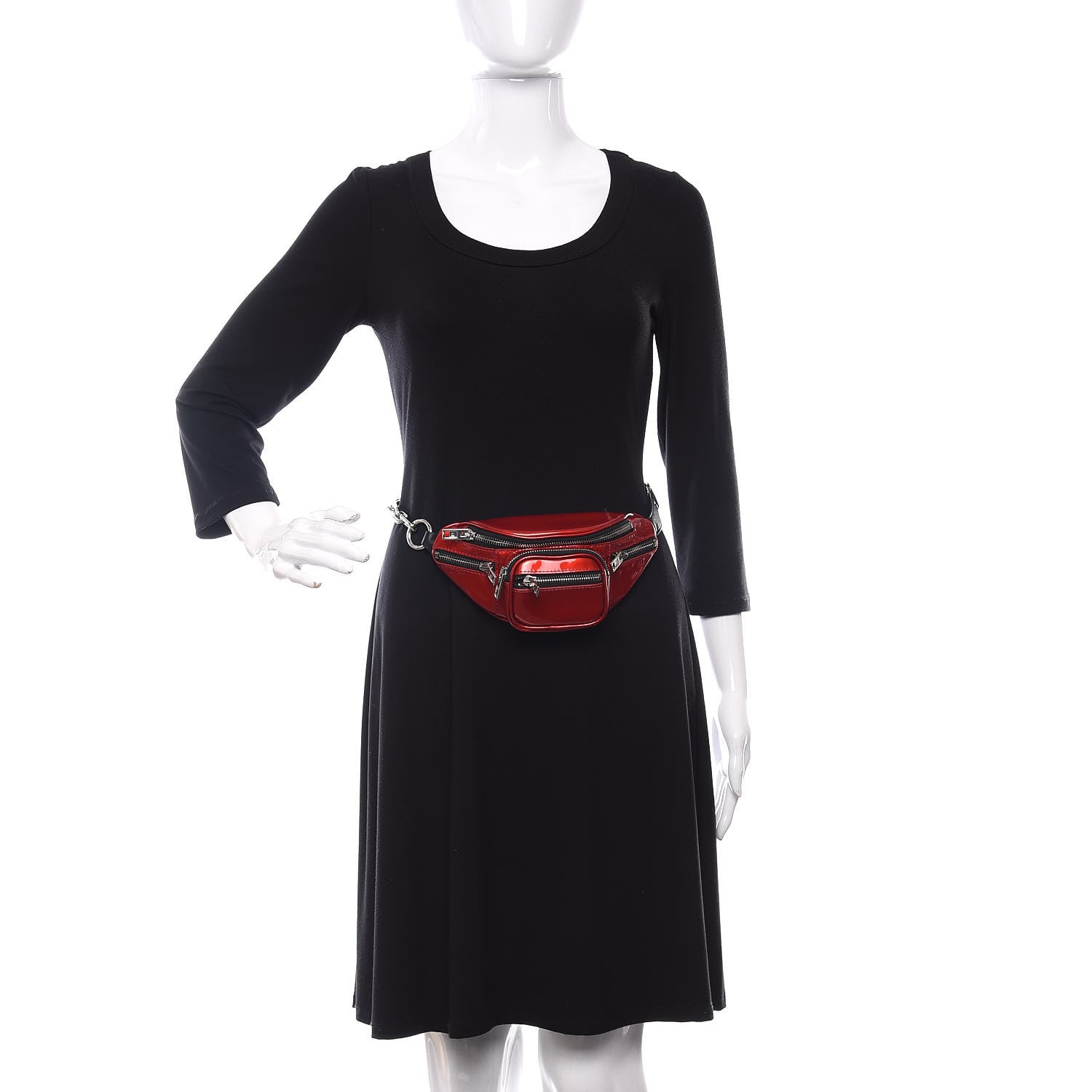 Alexander Wang Patent Attica Mini Belt Bag Red 2 of 10