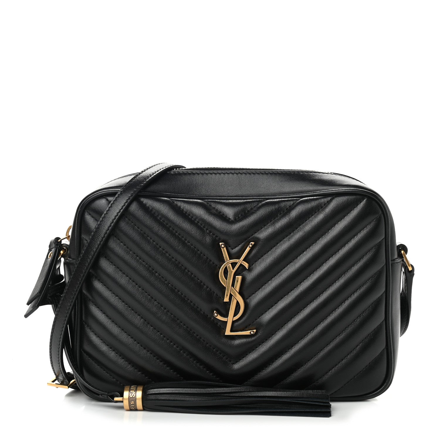 Saint Laurent Calfskin Matelasse Monogram Lou Camera Bag Black 1 of 9