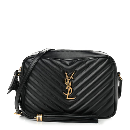 Saint Laurent Calfskin Matelasse Monogram Lou Camera Bag Black 1 of 9