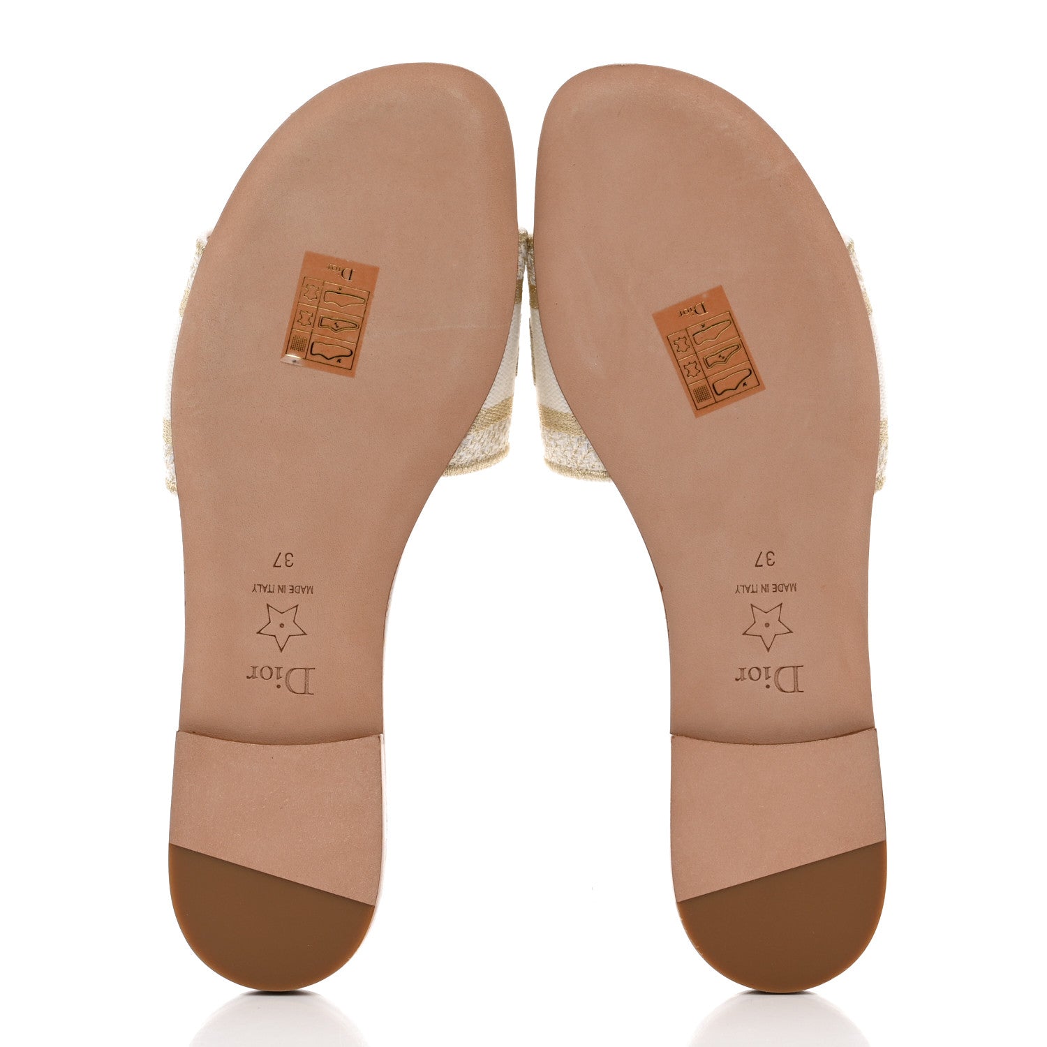 Christian Dior Canvas Lurex Jardin d'Hiver Embroidered Dway Flat Slide Sandals 37 White Palladium 5 of 9