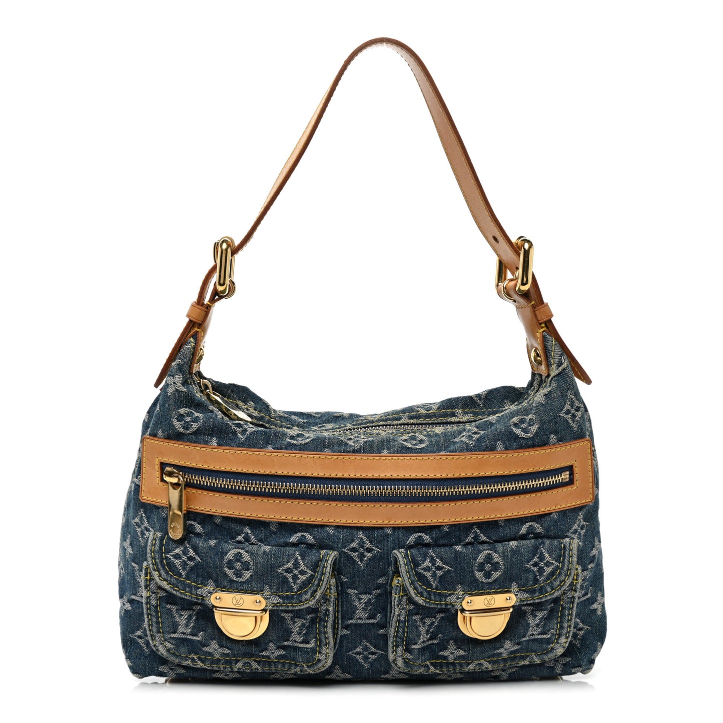 Monogram Denim Baggy PM Blue