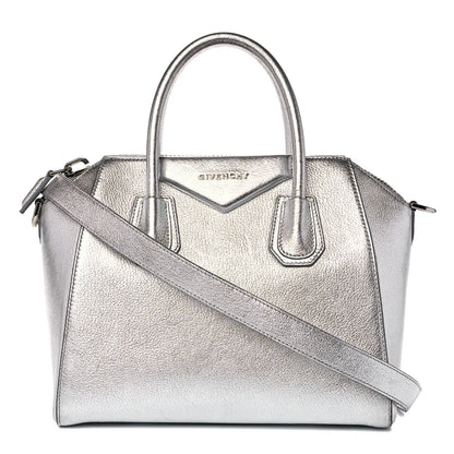Givenchy Metallic Sugar Goatskin Small Antigona Silver 1 of 17