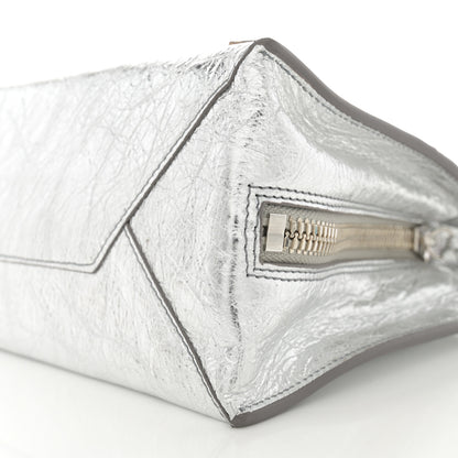 Balenciaga Metallic Calfskin Papier A6 Zip Around Tote Silver 10 of 11