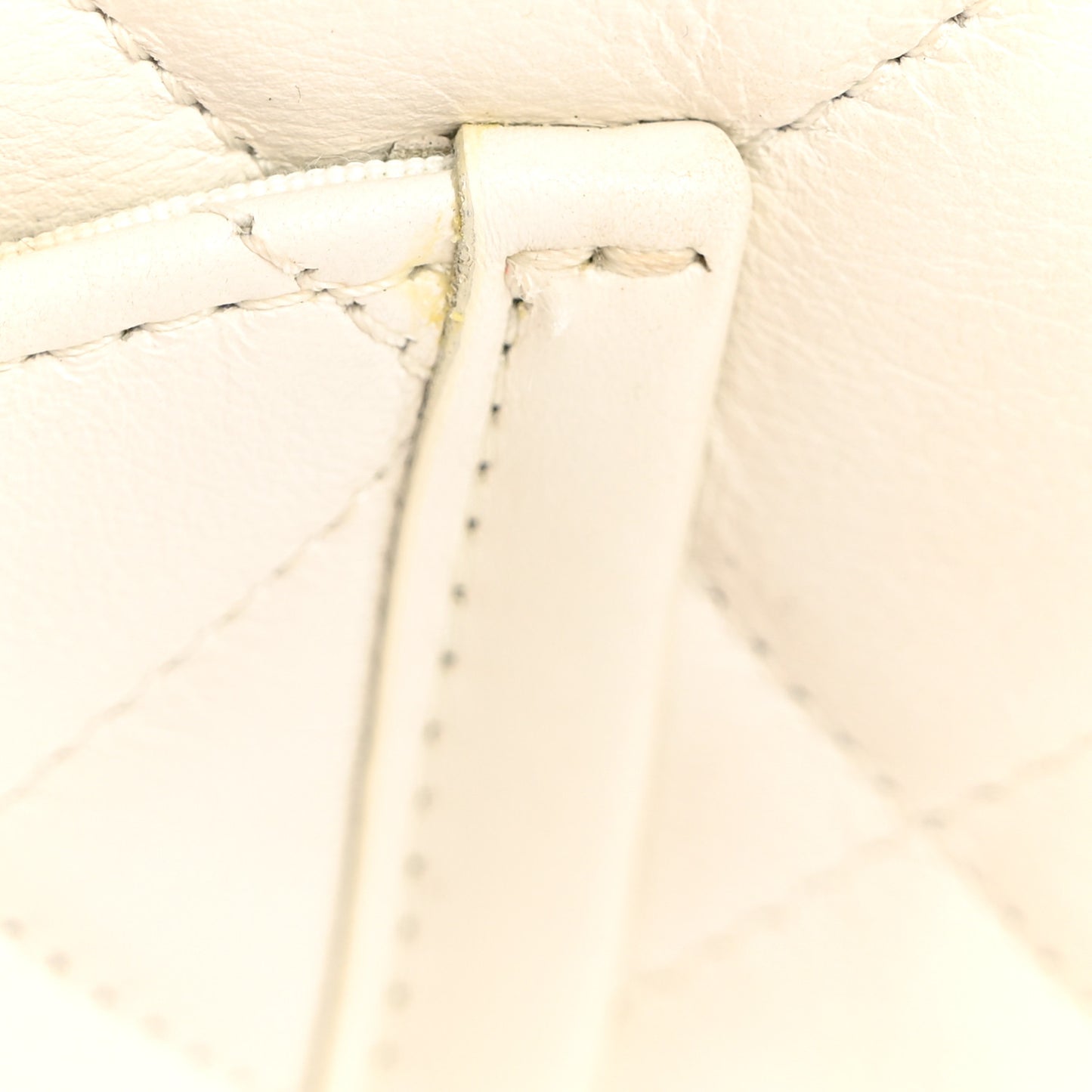 Calfskin Quilted CC Hobo Handbag White