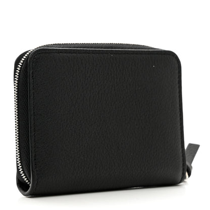 Louis Vuitton Calfskin Lockme Zippy Coin Purse Black 4 of 8