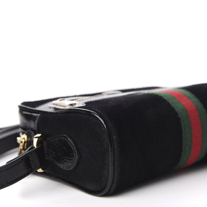 Gucci Suede Patent Web Mini Ophidia Shoulder Bag Black 6 of 10