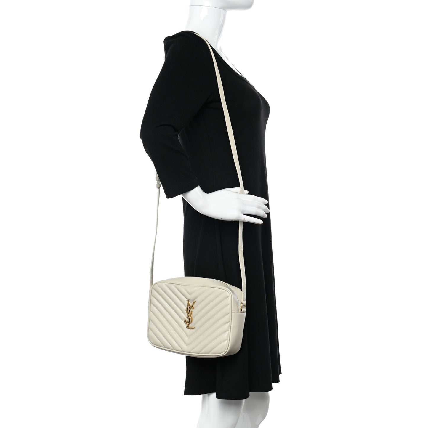 Calfskin Matelasse Monogram Lou Camera Bag Blanc Vintage