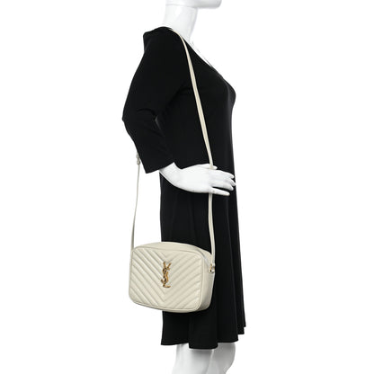 Saint Laurent Calfskin Matelasse Monogram Lou Camera Bag Blanc Vintage 2 of 9
