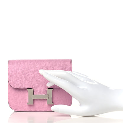 Hermes Epsom Constance Slim Wallet Mauve Sylvestre 3 of 10