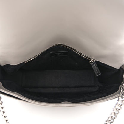 Saint Laurent Calfskin Y Quilted Monogram Loulou Shoulder Bag Pearl Grey 5 of 13
