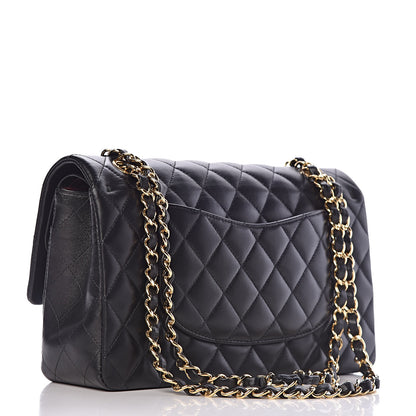 Chanel Lambskin Quilted Medium Double Flap Black 3 of 10