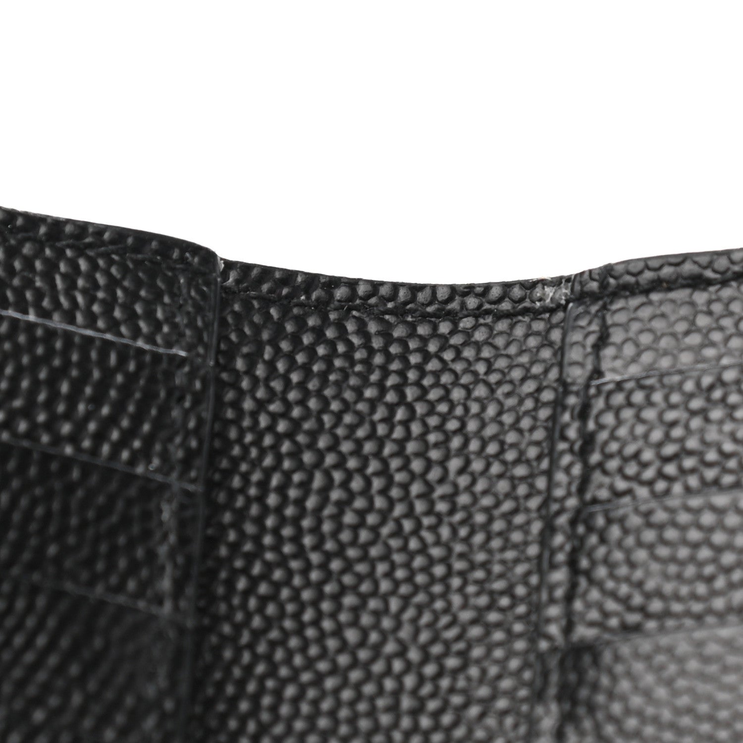 Saint Laurent Grain De Poudre Matelasse Chevron Monogram Zipped Two-Part Wallet Black 8 of 8