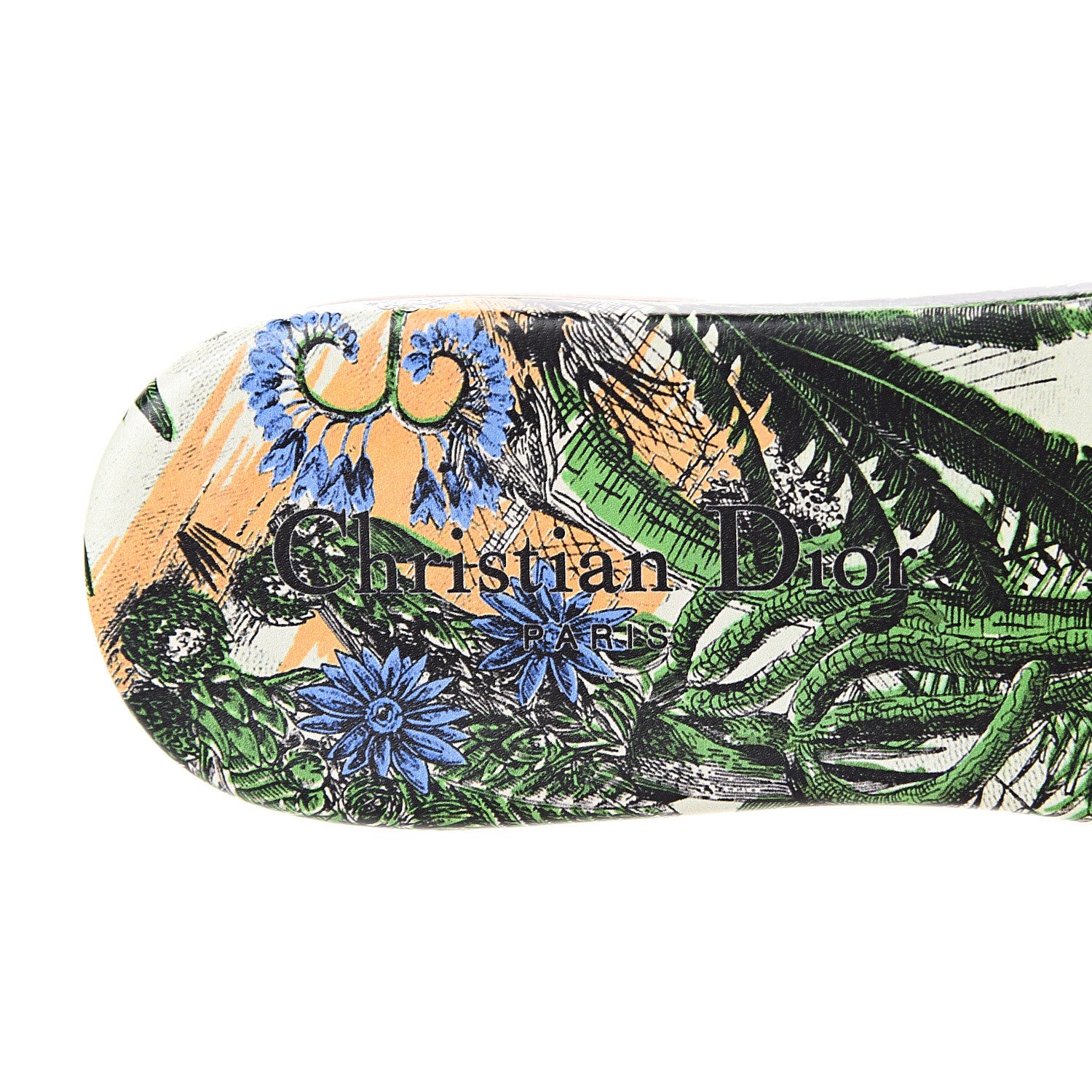 Christian Dior Canvas Embroidered Tropicalia Dway Mules Slide Sandals 35.5 Green 7 of 9