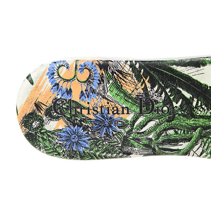 Christian Dior Canvas Embroidered Tropicalia Dway Mules Slide Sandals 35.5 Green 7 of 9