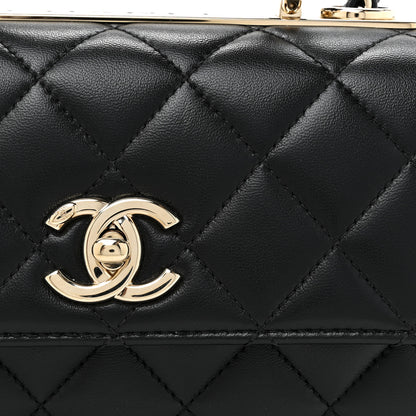 Chanel Lambskin Quilted Mini Trendy CC Dual Handle Flap Bag Black 9 of 11