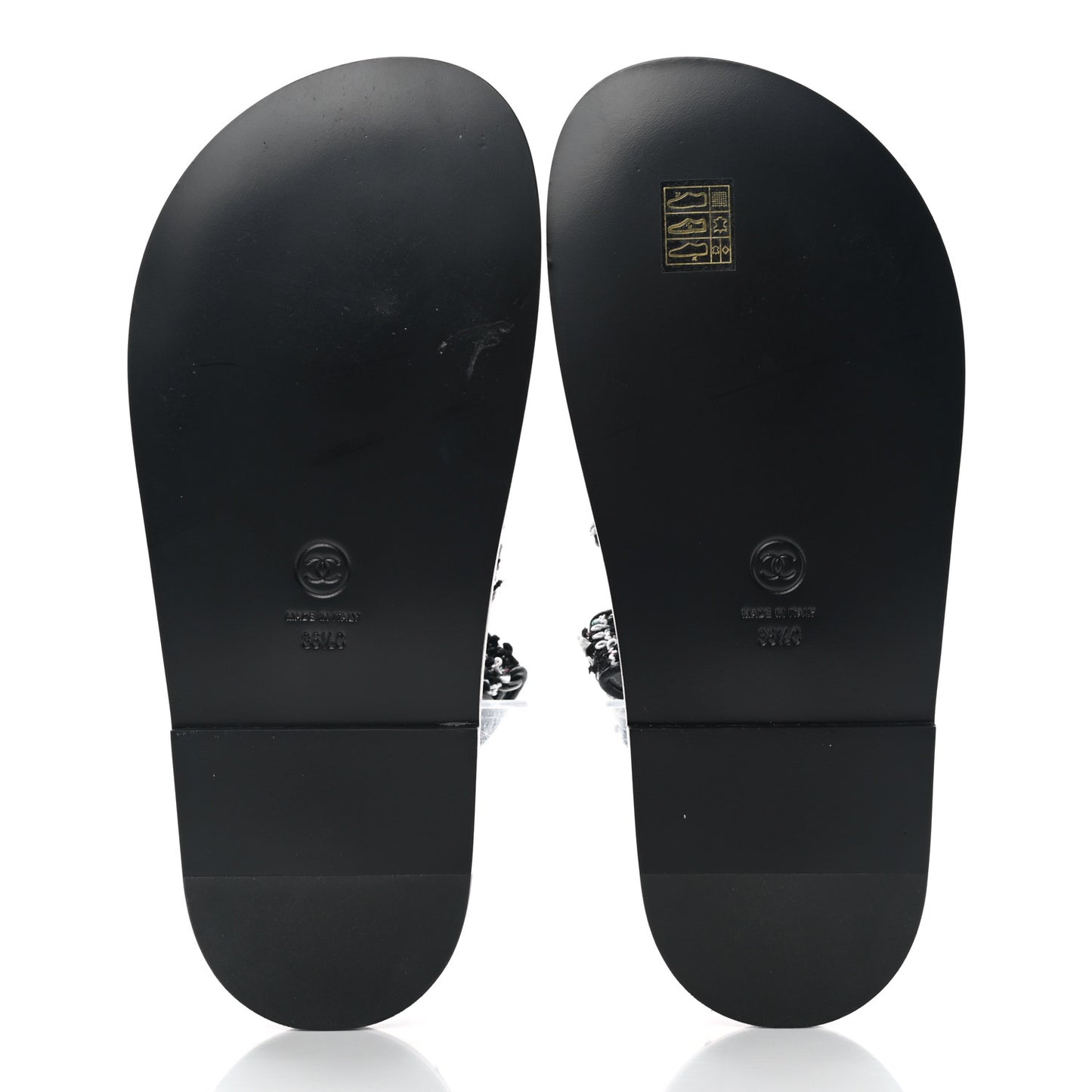 Tweed Velcro Dad Sandals 36.5 Black White