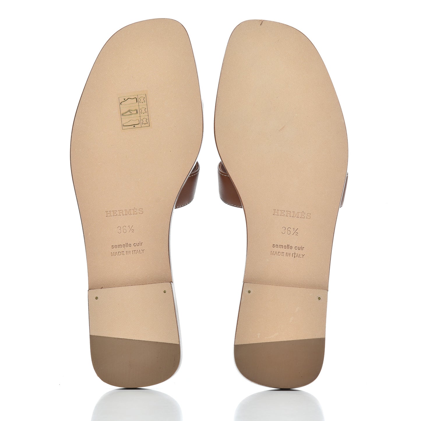 Box Calfskin Oran Sandals 36.5 Gold