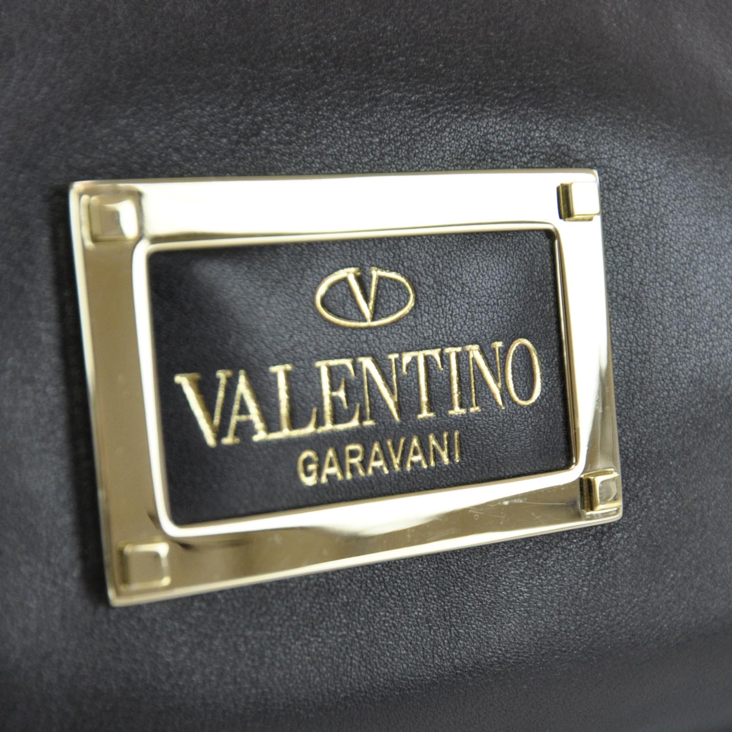 Valentino Garavani Vitello Rockstud Dome Satchel Black 5 of 9
