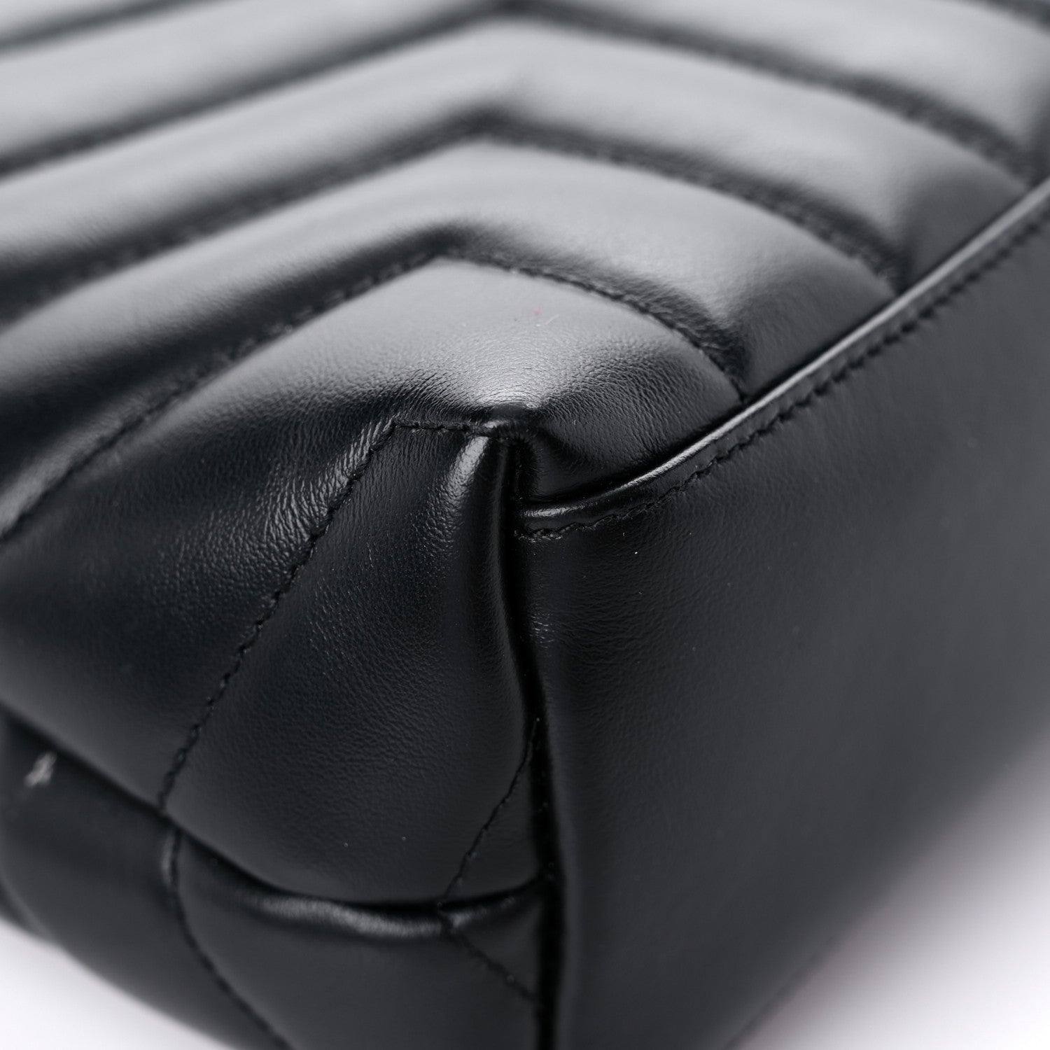 Saint Laurent Calfskin Y Quilted Monogram Monochrome Small Loulou Chain Satchel Black 10 of 21