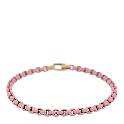 David Yurman 14K Yellow Gold Acrylic Bel Aire 4mm Chain Bracelet Blush Pink 1 of 3