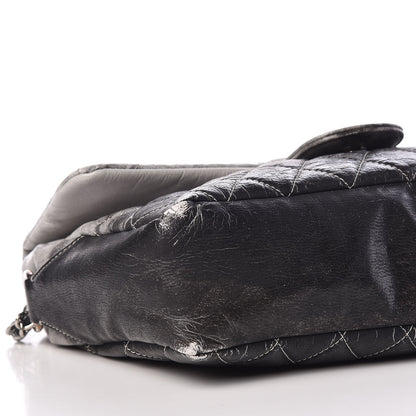 Chanel Vinyl Quilted Jumbo Melrose Degrade Flap Black 7 of 15