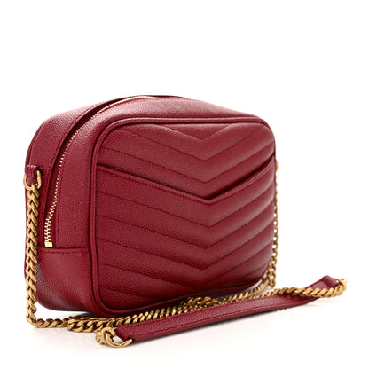 Saint Laurent Grain De Poudre Matelasse Monogram Mini Lou Camera Bag Opyum Red 3 of 11