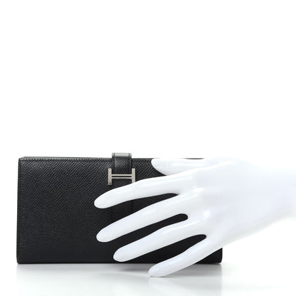 Hermes Epsom Bearn Gusset Wallet Black 2 of 7