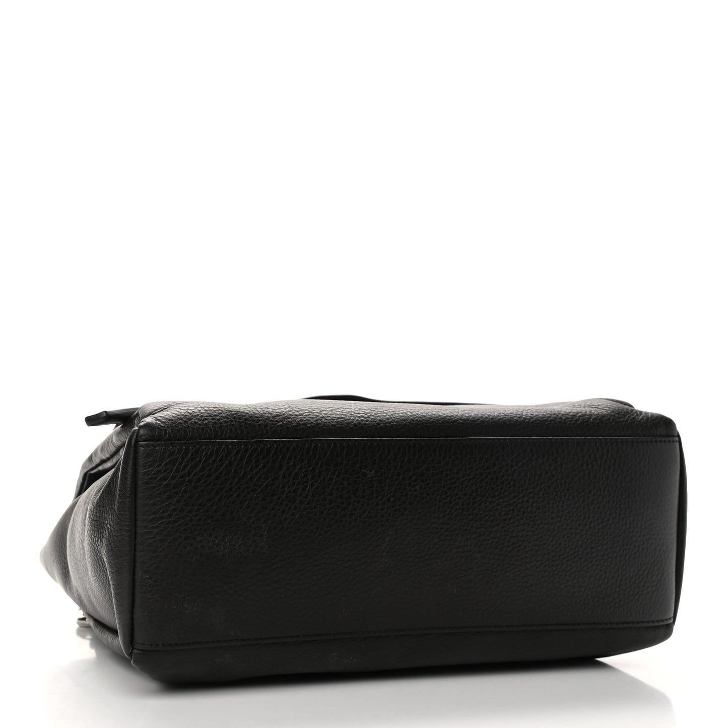 Pebbled Calfskin Small Pandora Pure Flap Bag Black