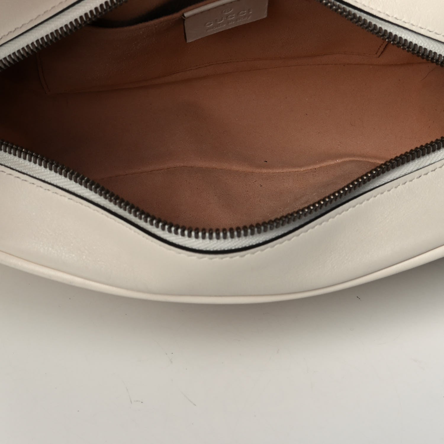 Gucci Calfskin Matelasse Small GG Marmont Chain Shoulder Bag White 4 of 7