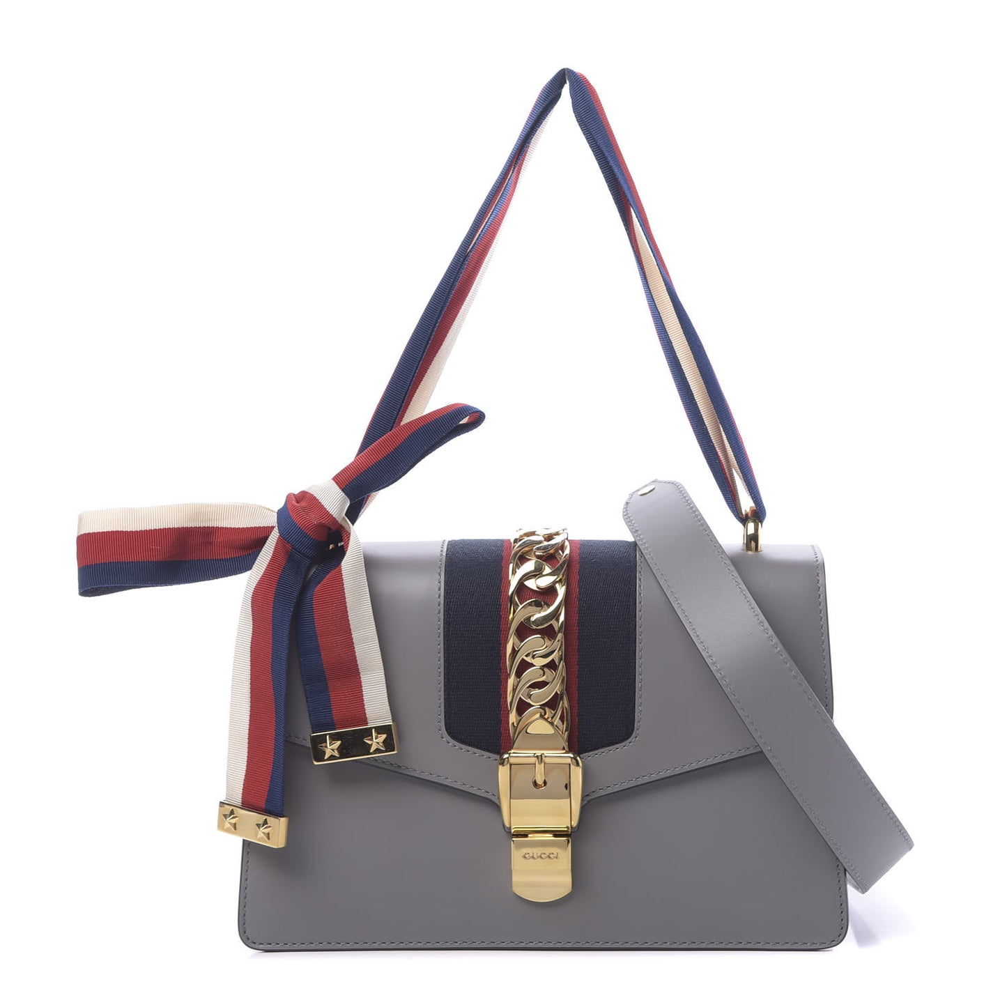 Calfskin Small Sylvie Shoulder Bag Deep Grey