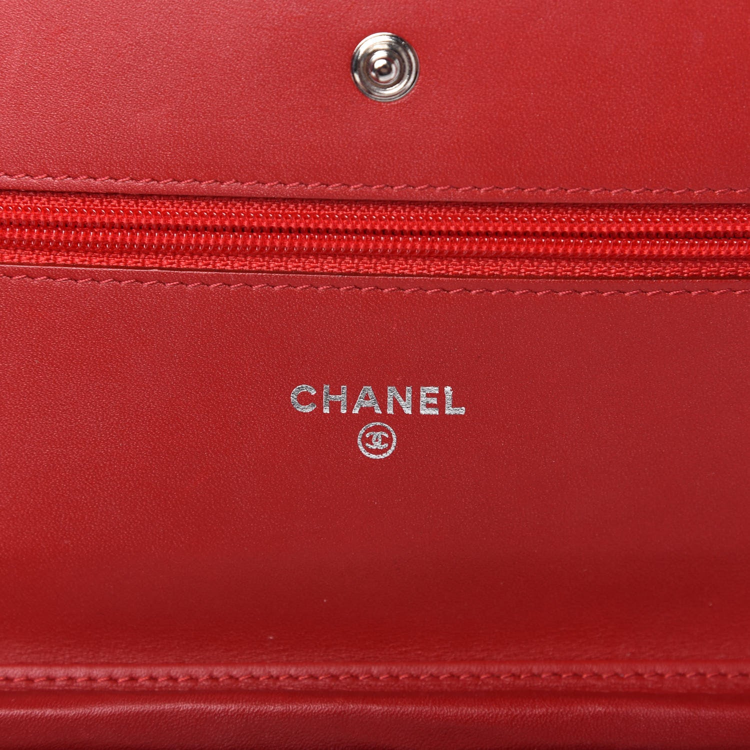 Chanel Patent Quilted Brilliant Wallet On Chain WOC Red 8 of 10
