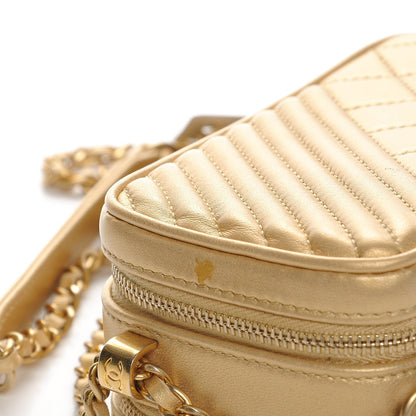 Chanel Metallic Lambskin Mini Coco Boy Camera Bag Gold 8 of 9
