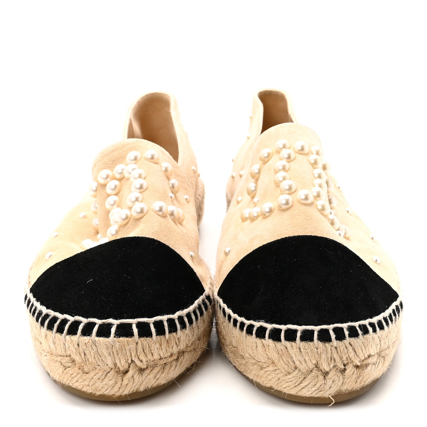 Suede Pearl CC Espadrilles 39 Beige Black