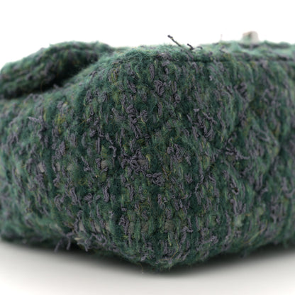 Chanel Wool Tweed Quilted Mini Rectangular Flap Green 9 of 10