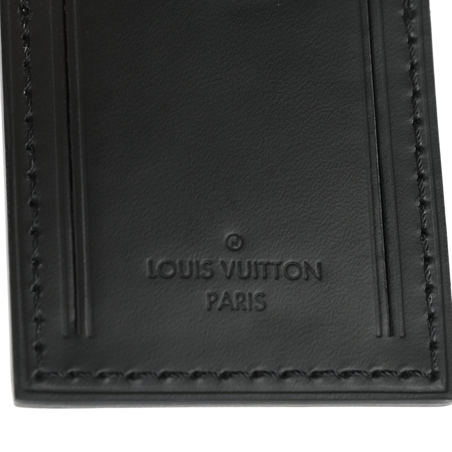 Calfskin Luggage Tag Black