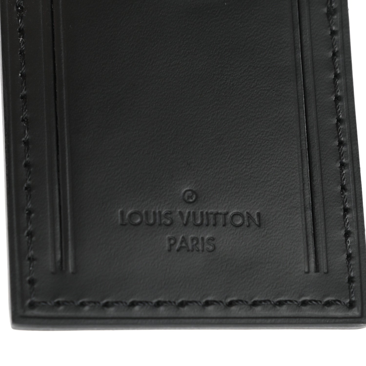 Louis Vuitton Calfskin Luggage Tag Black 3 of 5
