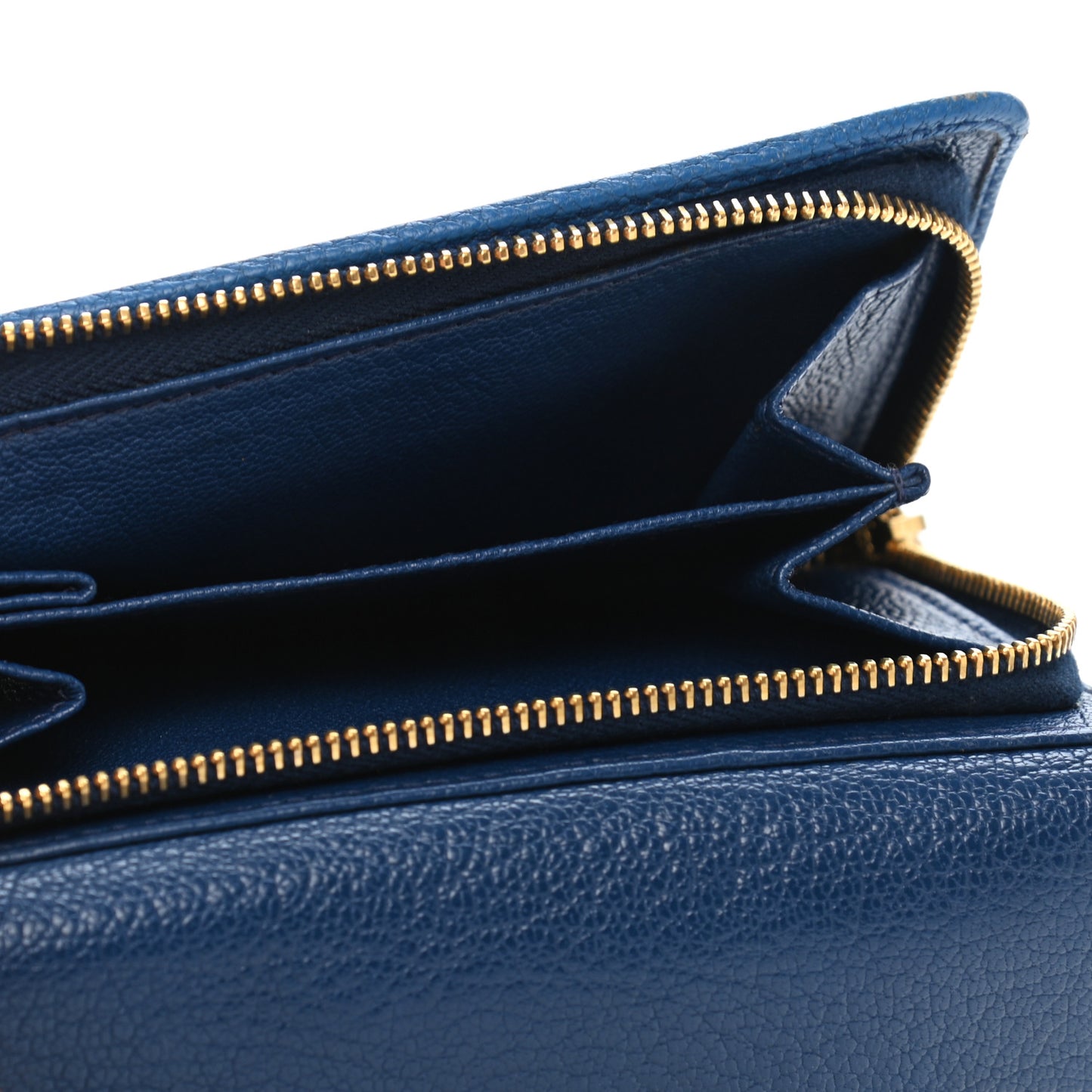 Goatskin Madras Compact Flap Wallet Cobalto Marea