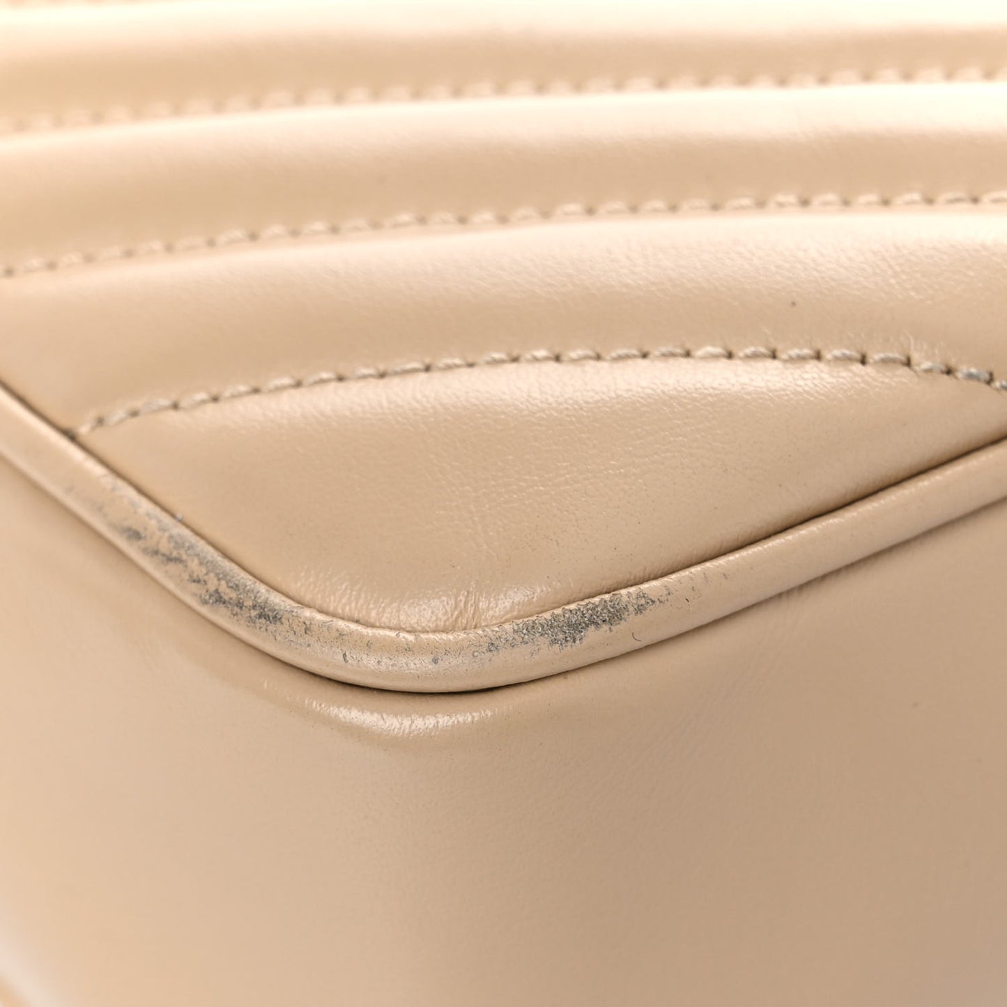 Calfskin Matelasse Monogram Lou Camera Bag Dark Beige