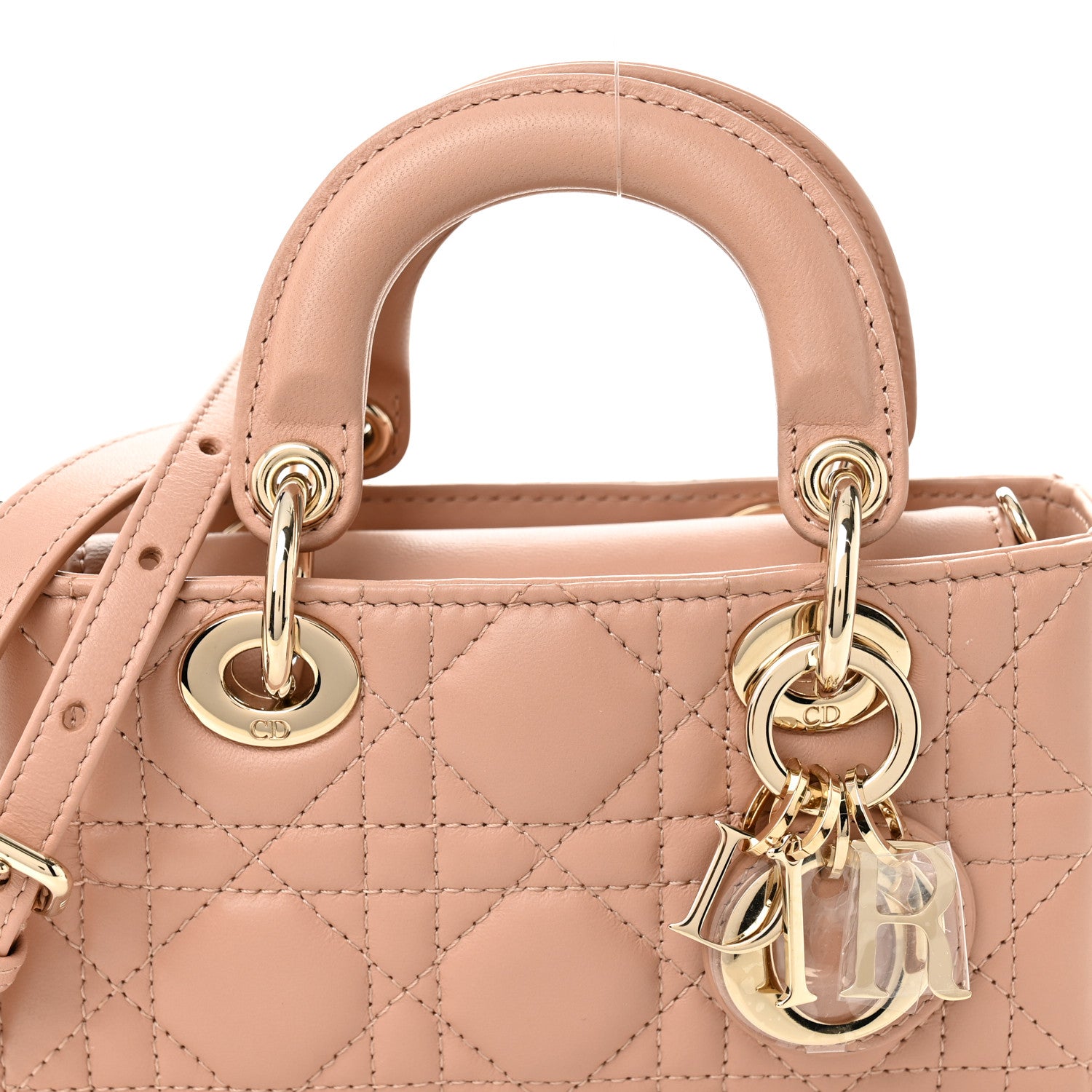 Christian Dior Lambskin Cannage Micro Lady D-Joy Rose Des Vents 8 of 11