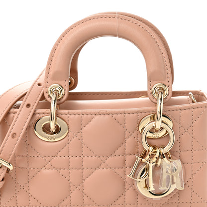 Christian Dior Lambskin Cannage Micro Lady D-Joy Rose Des Vents 8 of 11