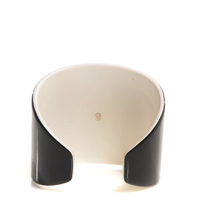 Chanel Resin CC Cuff Black White 3 of 4