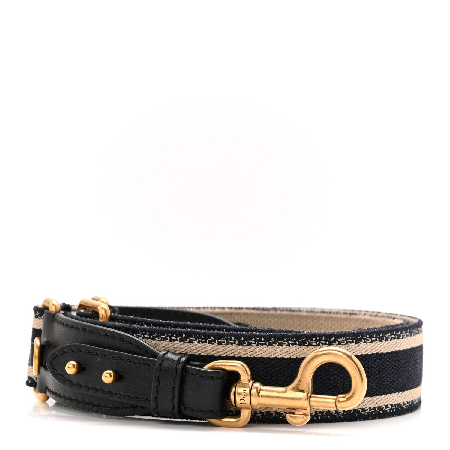 Christian Dior Canvas Embroidered Shoulder Strap Blue 1 of 4